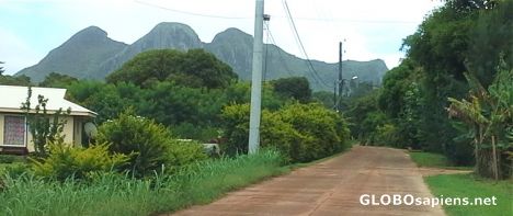 Postcard Road to the interior