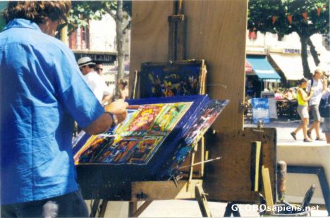 Postcard Artist in the Afternoon