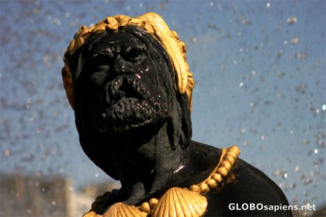 Postcard Statue Fountain