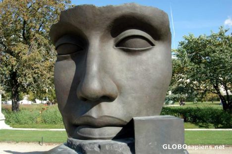 Postcard Face Sculpture