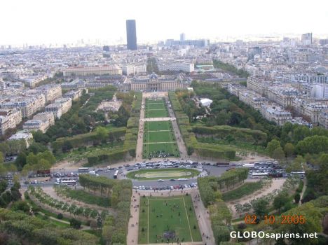 Postcard view from Eiffel Tower