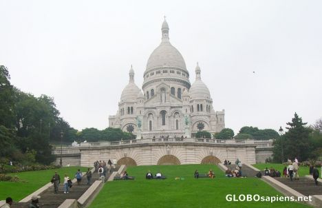 Postcard The Sacre Coer church