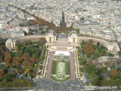 Postcard Palais de Chaillot and Trocadero