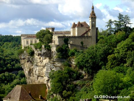 Postcard Rocamadour. Commune of southwestern France.