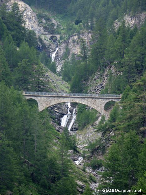 Postcard bridges on the col de la cayolle