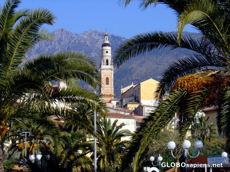 Postcard Menton - St Michel Church