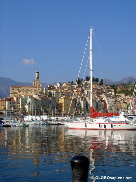 Postcard Le Vieux Menton and the Harbour