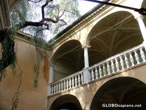 Postcard Interior court of the castle
