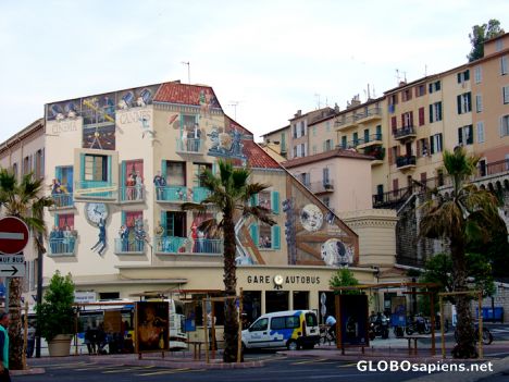 Postcard Painted wall near La Croisette