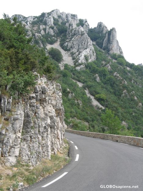 Postcard road along the canyon