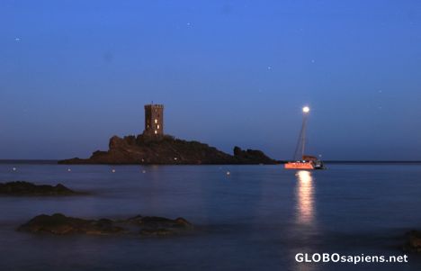 Postcard ile d'or blue hour