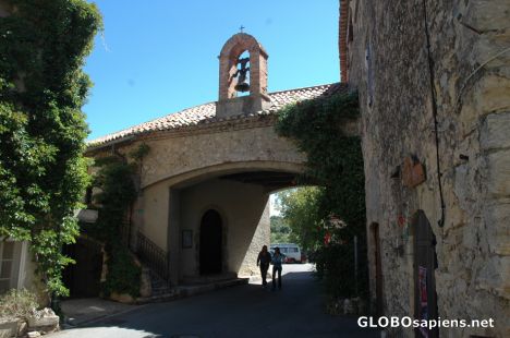 Postcard road passage through tourtour (d77)
