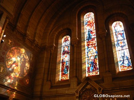 Postcard stainglass windows