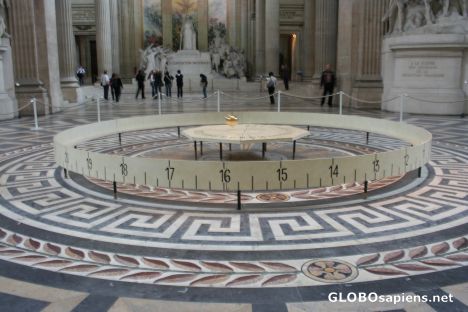 Postcard Foucault's Pendulum in the Panthéon, Paris.