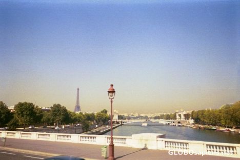 Postcard Eiffel Tower from the Bridge