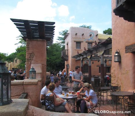Postcard disneyland cafe