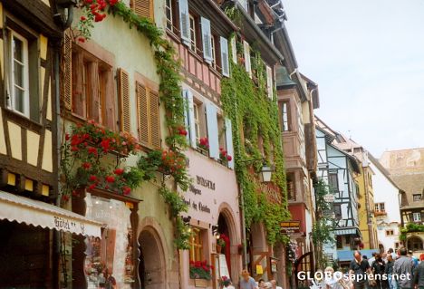 Postcard Colorful town