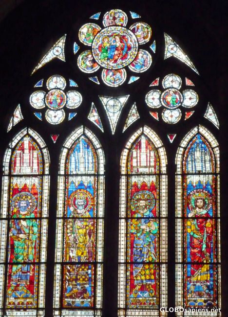 Postcard One of the beautiful windows