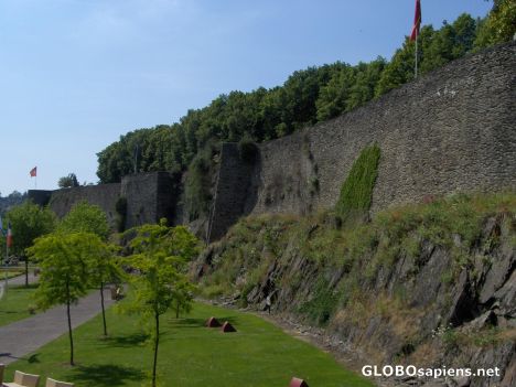Postcard Saint Lo city walls
