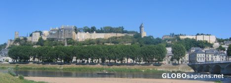 Postcard Chinon castle