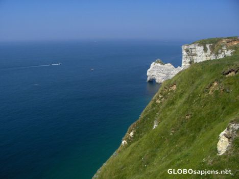 Postcard Falaise d'Etretat game of colours