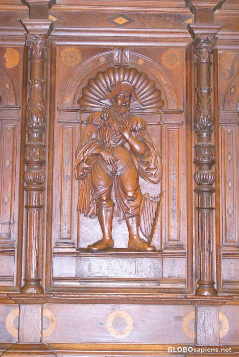 Postcard wood carving
