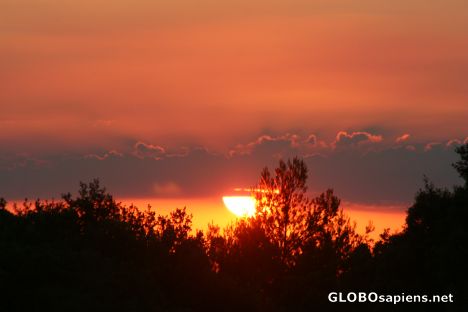 Postcard the sunset of France