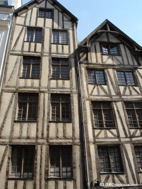 Postcard Timbered houses