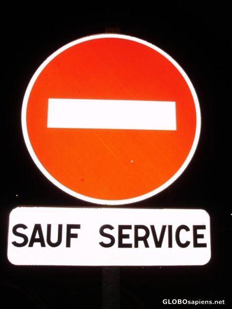 Postcard Irritating sign