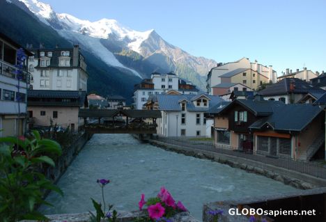 Postcard calm chamonix