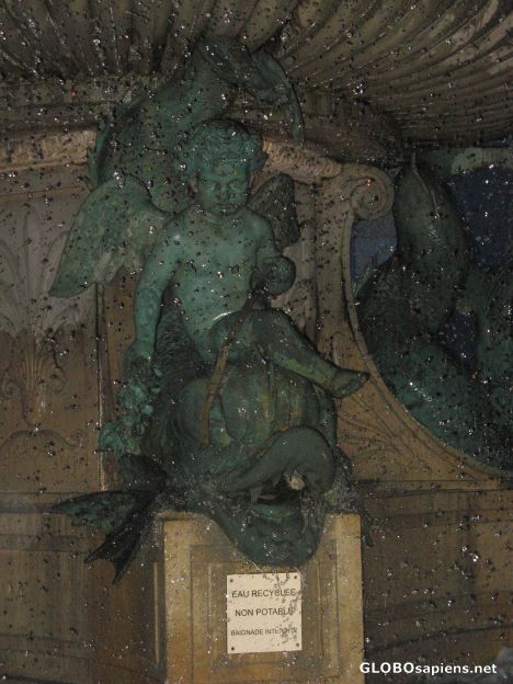 Postcard rainy angel