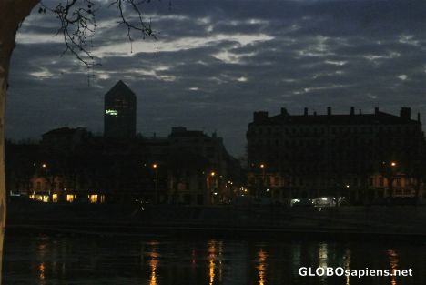 Postcard Before dawn in Lyon