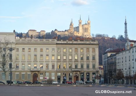 Postcard Lyon - View from the Place Bellecour