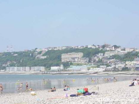 Postcard beach normandy