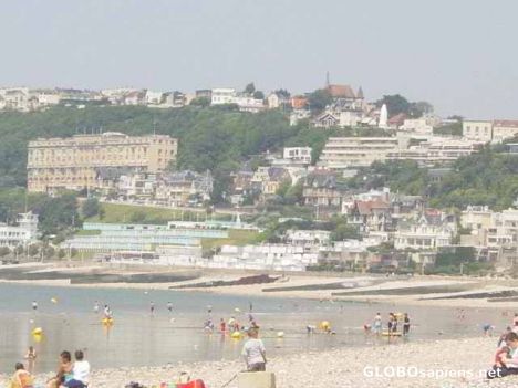 Postcard beach normandy