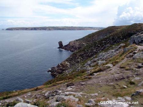 Postcard Pointe du Raz looking to Pointe de Pen-Hir