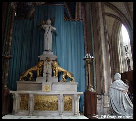 Postcard Joan of Arc Monument in Orleans Cathedral
