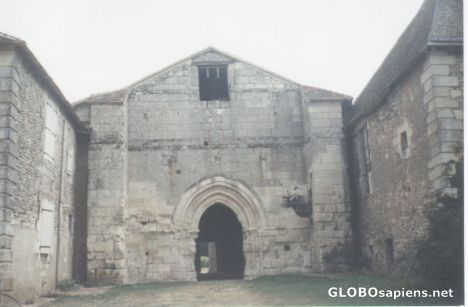 Postcard The Ettoile Abbey in Chatellerault, France.