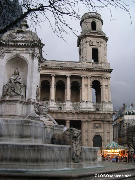 Postcard Dusk - St. Sulpice Cathedral
