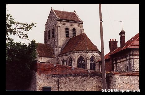 Postcard Old abandoned church in Crepy en Valois, France