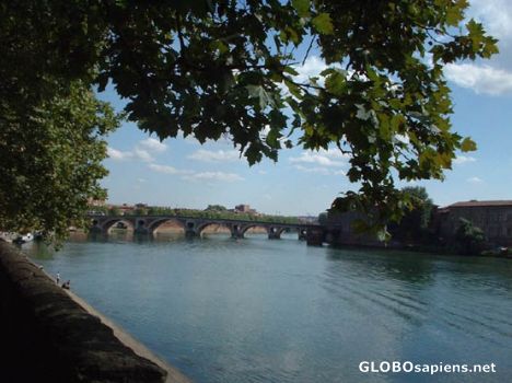 Postcard Le Pont Neuf at Toulouse.