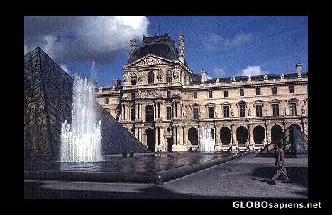 Postcard louvre paris