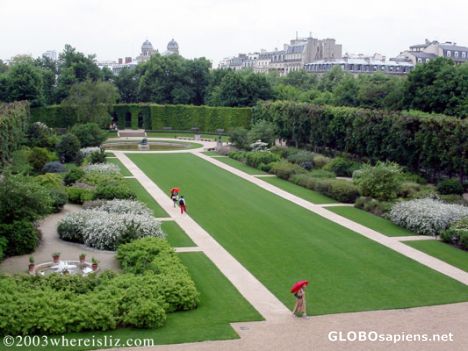 Postcard Rainy day in Rodin's Garden, Paris