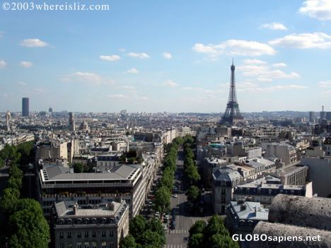Postcard View from the Arc de Triomphe