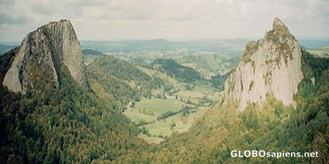 Postcard Roches tuilieres et Sanadoire, Auvergne
