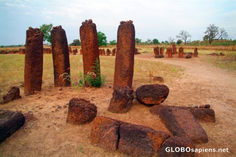 Postcard Wassu - Wassu Stone Circle close-up
