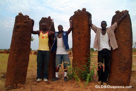 Postcard Wassu - local boys at the circles