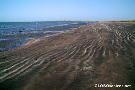 Postcard Bakau - dark part of the beach