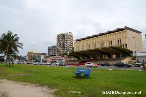 Postcard Libreville (GA) - parade observation stand