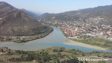 Postcard A view from Jvari Monastery